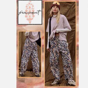 Free People Movement Game Day Printed Pants Faded Leopard Combo Barrel Medium